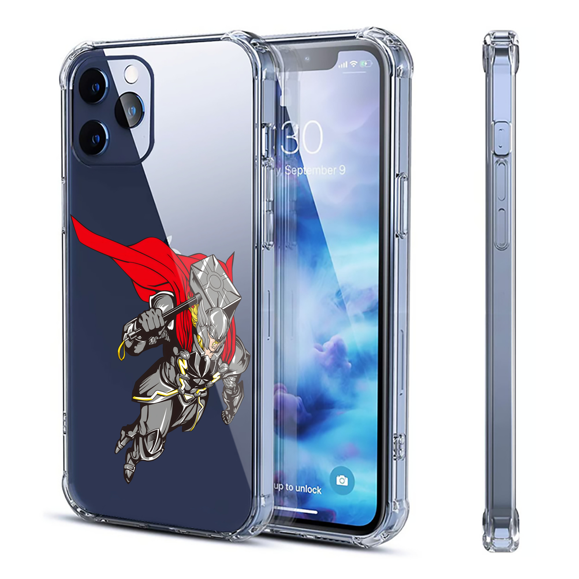 （画像用） アベンジャーズ The Avengers 【iPhone 12シリーズ対応】透明スマホケース（クリアソフトケース）
